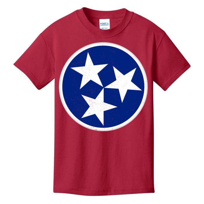 Tennessee Flag Vintage Distressed Kids T-Shirt