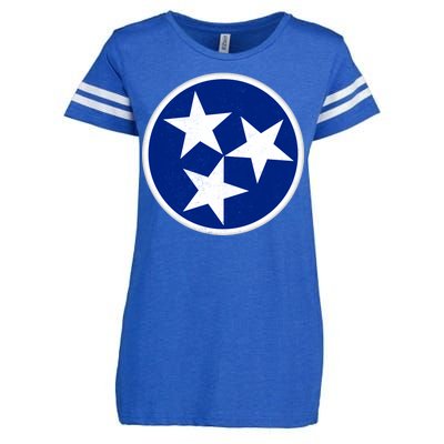 Tennessee Flag Vintage Distressed Enza Ladies Jersey Football T-Shirt