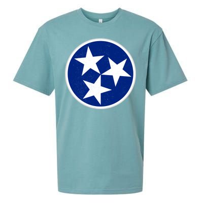 Tennessee Flag Vintage Distressed Sueded Cloud Jersey T-Shirt