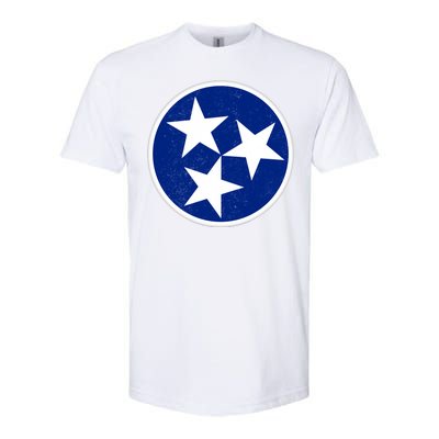 Tennessee Flag Vintage Distressed Softstyle CVC T-Shirt