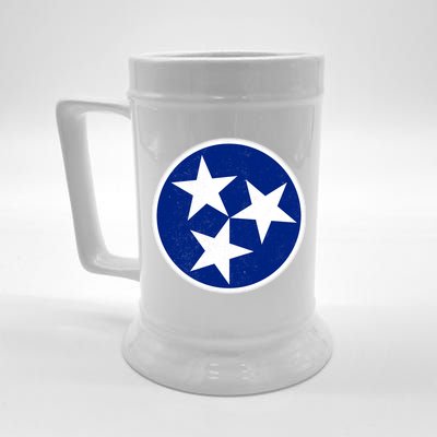 Tennessee Flag Vintage Distressed Beer Stein