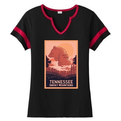 Tennessee Smoky Mountains Ladies Halftime Notch Neck Tee