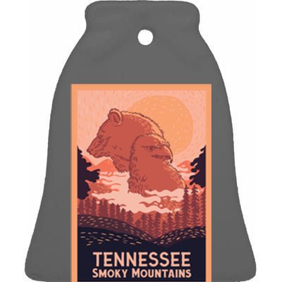 Tennessee Smoky Mountains Ceramic Bell Ornament