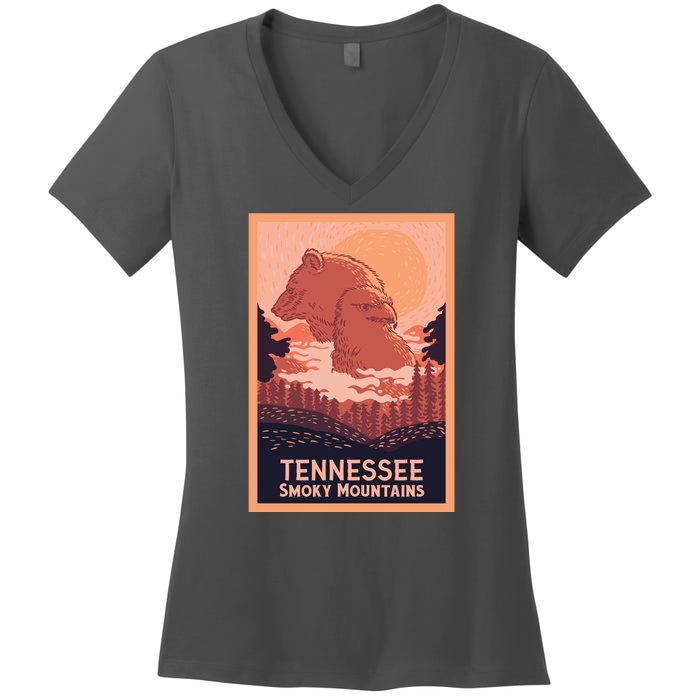 Tennessee Smoky Mountains Women's V-Neck T-Shirt