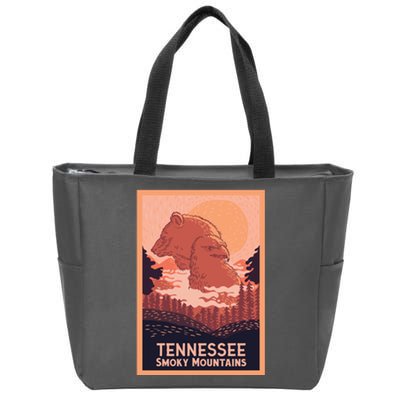 Tennessee Smoky Mountains Zip Tote Bag