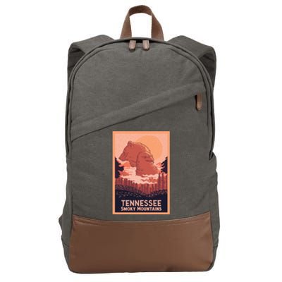 Tennessee Smoky Mountains Cotton Canvas Backpack