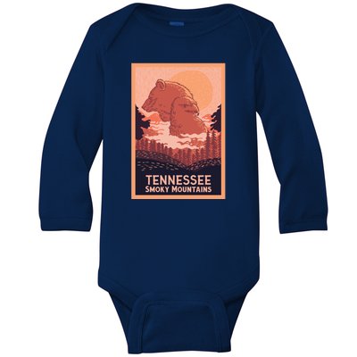 Tennessee Smoky Mountains Baby Long Sleeve Bodysuit