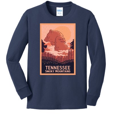 Tennessee Smoky Mountains Kids Long Sleeve Shirt