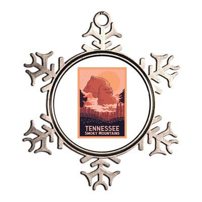 Tennessee Smoky Mountains Metallic Star Ornament