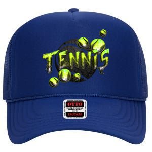 Tennis High Crown Mesh Back Trucker Hat