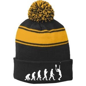 Tennis Evolution Stripe Pom Pom Beanie