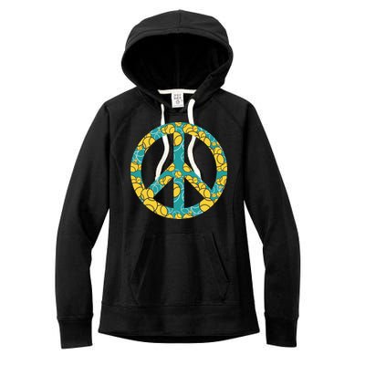 Tennis Peace Sign Women's Fleece Hoodie
