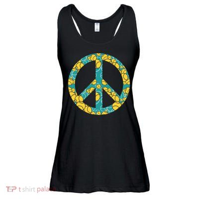 Tennis Peace Sign Ladies Essential Flowy Tank
