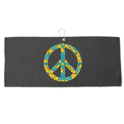 Tennis Peace Sign Large Microfiber Waffle Golf Towel