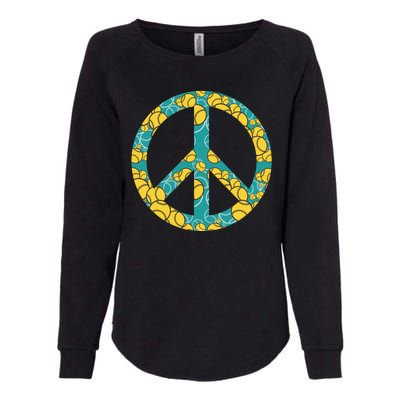 Tennis Peace Sign Womens California Wash Sweatshirt