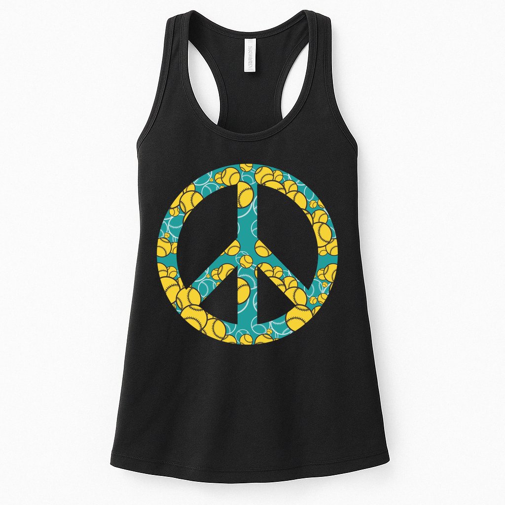 Tennis Peace Sign Womens Tank Top
