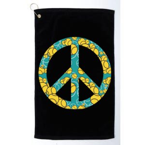 Tennis Peace Sign Platinum Collection Golf Towel