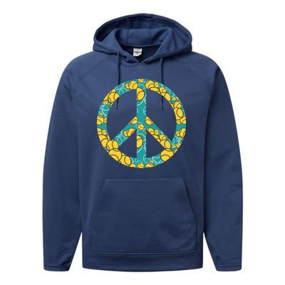 Tennis Peace Sign Performance Fleece Hoodie