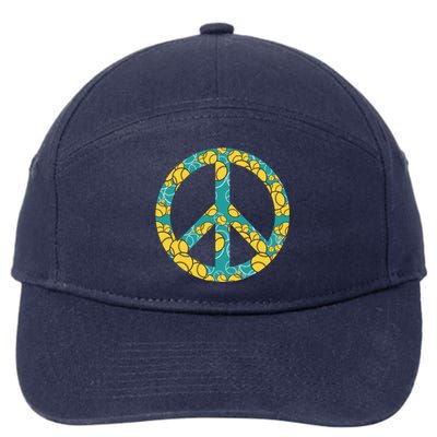 Tennis Peace Sign 7-Panel Snapback Hat