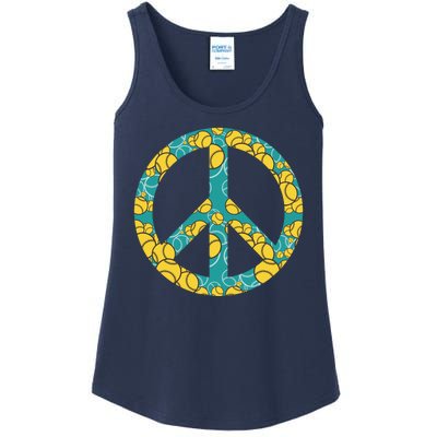 Tennis Peace Sign Ladies Essential Tank