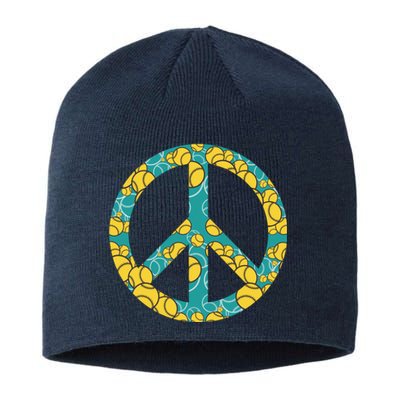 Tennis Peace Sign Sustainable Beanie