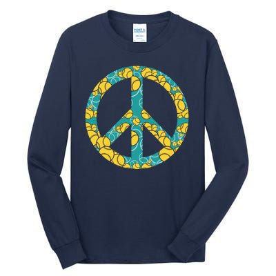 Tennis Peace Sign Tall Long Sleeve T-Shirt