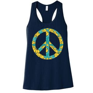 Tennis Peace Sign Women's Racerback Tank