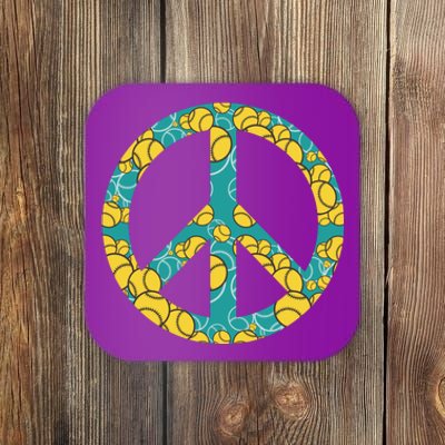 Tennis Peace Sign Coaster