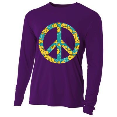 Tennis Peace Sign Cooling Performance Long Sleeve Crew