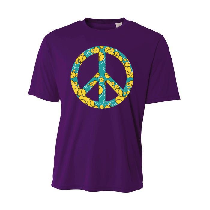 Tennis Peace Sign Performance Sprint T-Shirt