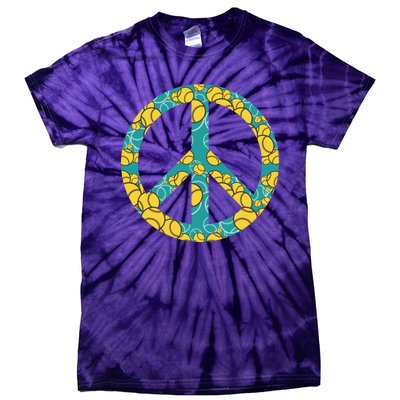 Tennis Peace Sign Tie-Dye T-Shirt