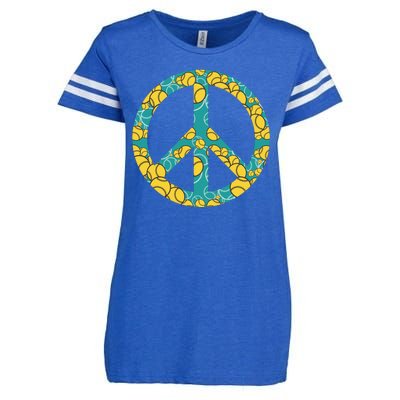 Tennis Peace Sign Enza Ladies Jersey Football T-Shirt