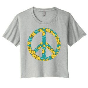 Tennis Peace Sign Women's Crop Top Tee