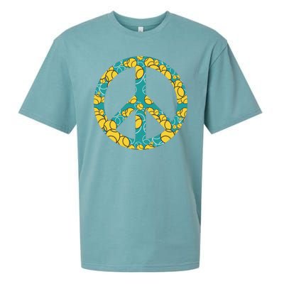 Tennis Peace Sign Sueded Cloud Jersey T-Shirt