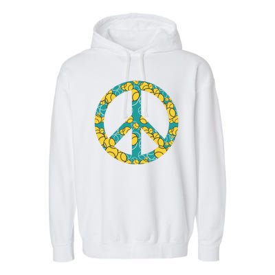 Tennis Peace Sign Garment-Dyed Fleece Hoodie