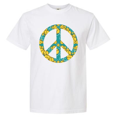 Tennis Peace Sign Garment-Dyed Heavyweight T-Shirt