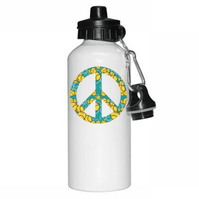 Tennis Peace Sign Aluminum Water Bottle