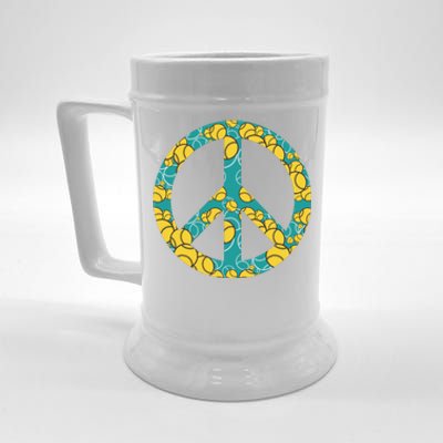 Tennis Peace Sign Beer Stein