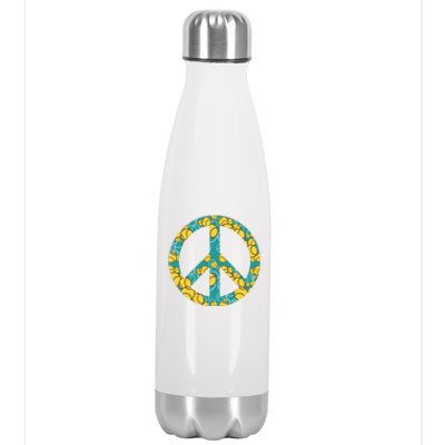 Tennis Peace Sign Stainless Steel Insulated Water Bottle