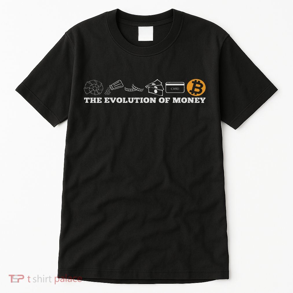 The Evolution Of Money Bitcoin Btc Crypto Cryptocurrency Tall T-Shirt