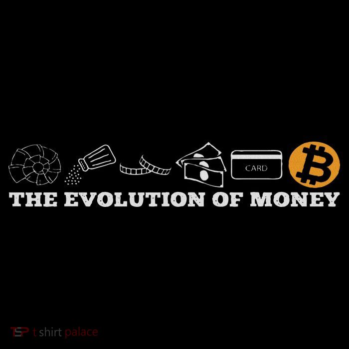 The Evolution Of Money Bitcoin Btc Crypto Cryptocurrency Sustainable Bucket Hat