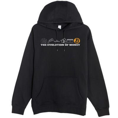 The Evolution Of Money Bitcoin Btc Crypto Cryptocurrency Premium Pullover Hoodie