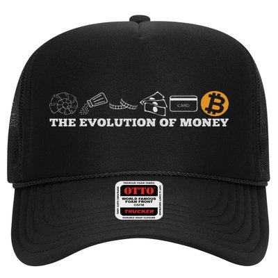 The Evolution Of Money Bitcoin Btc Crypto Cryptocurrency Trucker Hat
