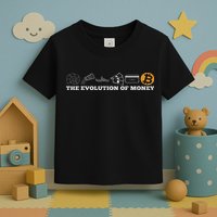 The Evolution Of Money Bitcoin Btc Crypto Cryptocurrency Toddler T-Shirt