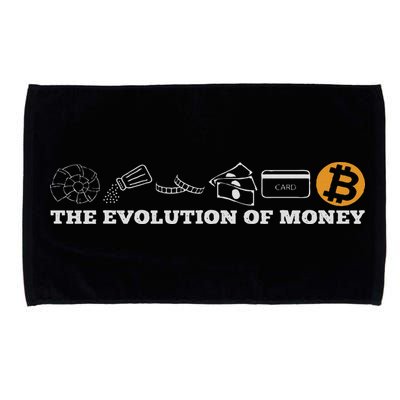 The Evolution Of Money Bitcoin Btc Crypto Cryptocurrency Microfiber Hand Towel