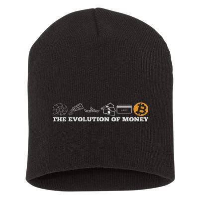 The Evolution Of Money Bitcoin Btc Crypto Cryptocurrency Short Acrylic Beanie