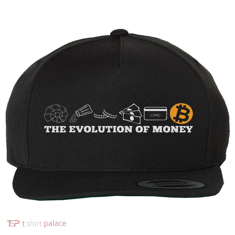 The Evolution Of Money Bitcoin Btc Crypto Cryptocurrency Wool Snapback Cap