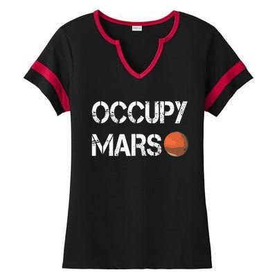 The Explorer Occupy Mars Space Ladies Halftime Notch Neck Tee