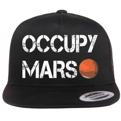 The Explorer Occupy Mars Space Flat Bill Trucker Hat