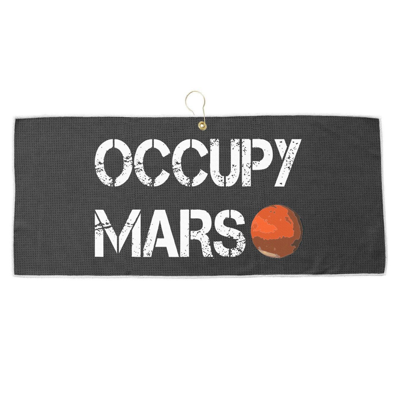 The Explorer Occupy Mars Space Large Microfiber Waffle Golf Towel